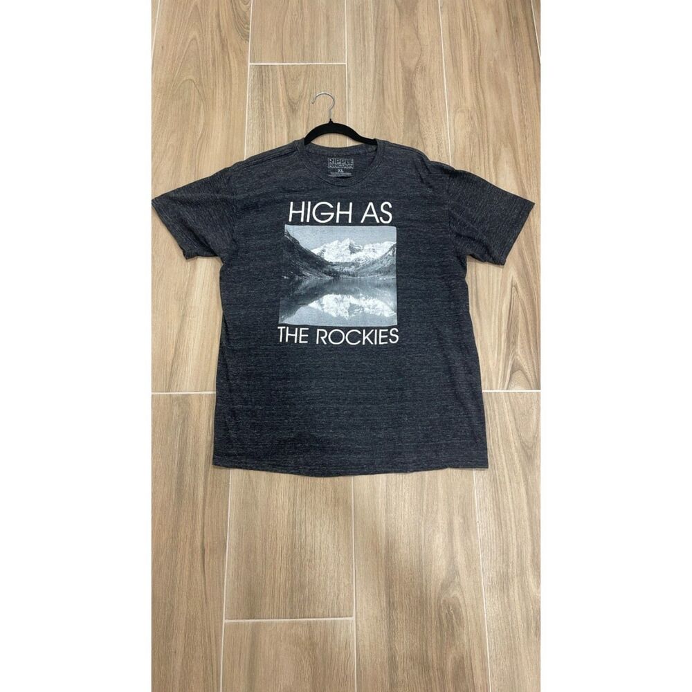 Ripple Junction Men's Gray / Black XL Print T-Shirt